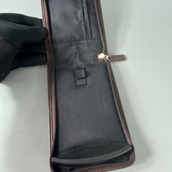 Coach Signature Zip Around Wallet in Brown Canvas Leather  Vintage Coach Brown Leather Zip-around Notepod/Card Holder